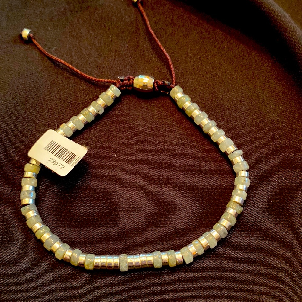 Men’s/Ladies silver and stone bracelet